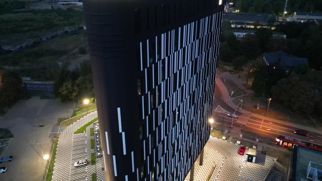 vista aérea del edificio de la torre dl - 4k