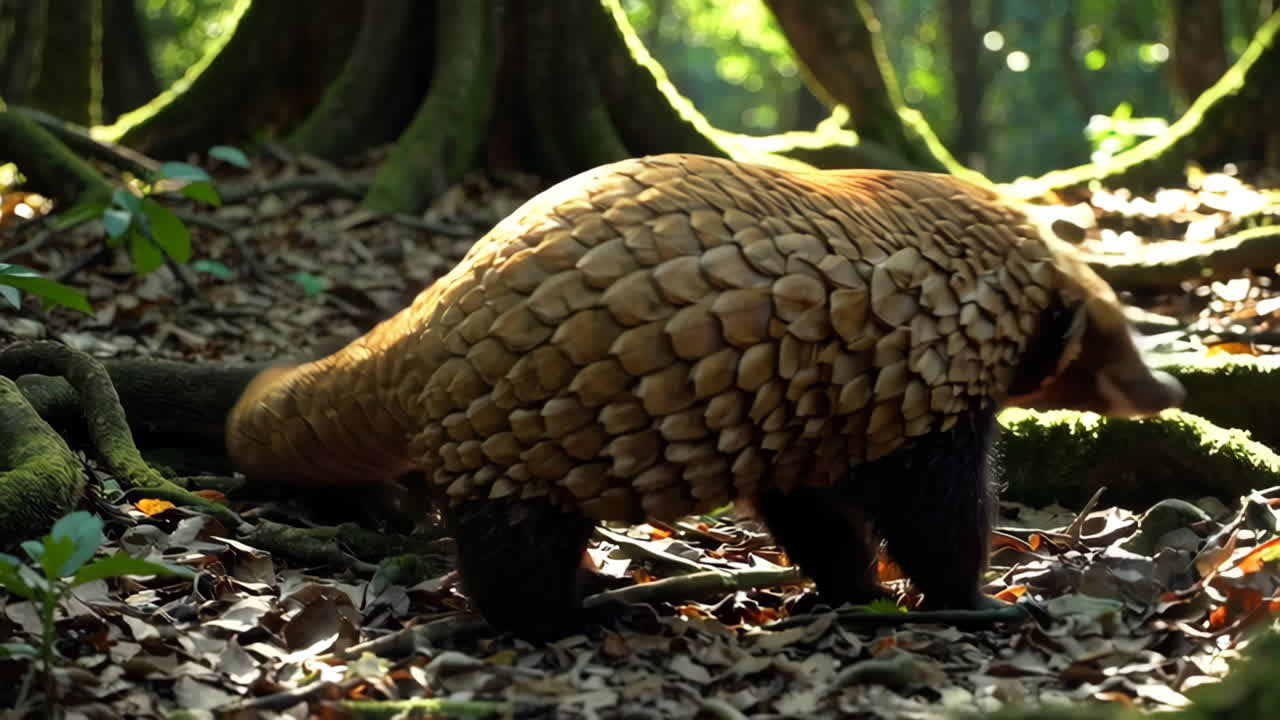 Pangolin in a Tropical Forest