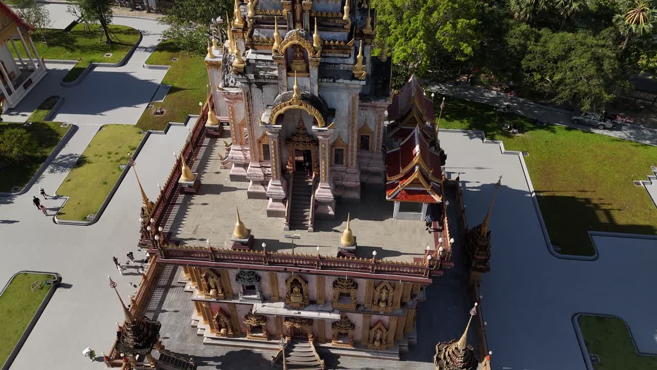 Aerial View of a Beautiful Temple