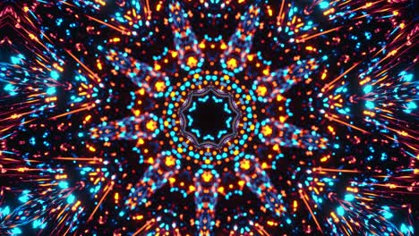 colorful abstract animation of star. kaleidoscope vj loop