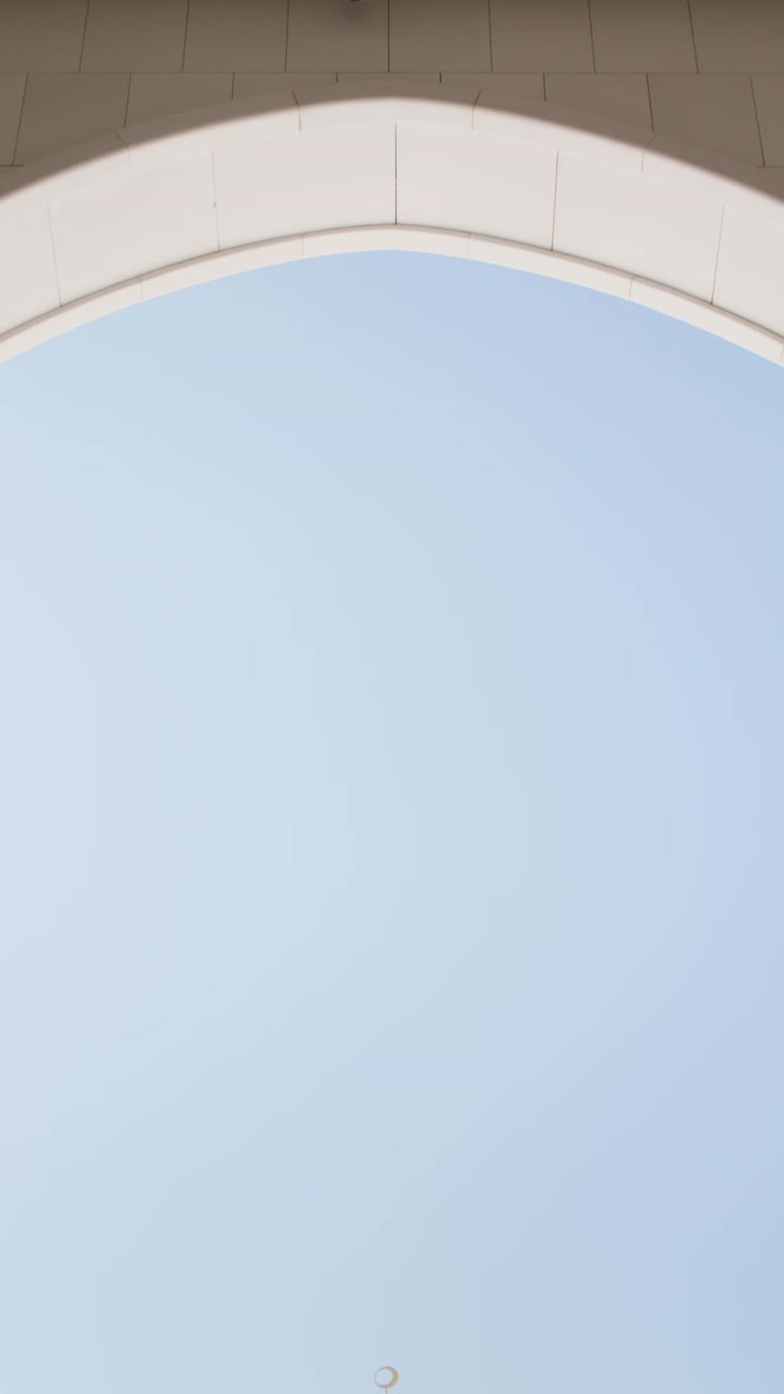 White Mosque Domes and Blue Sky