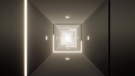 trazo de luz cuadrado en el bucle de túnel de color mono vj