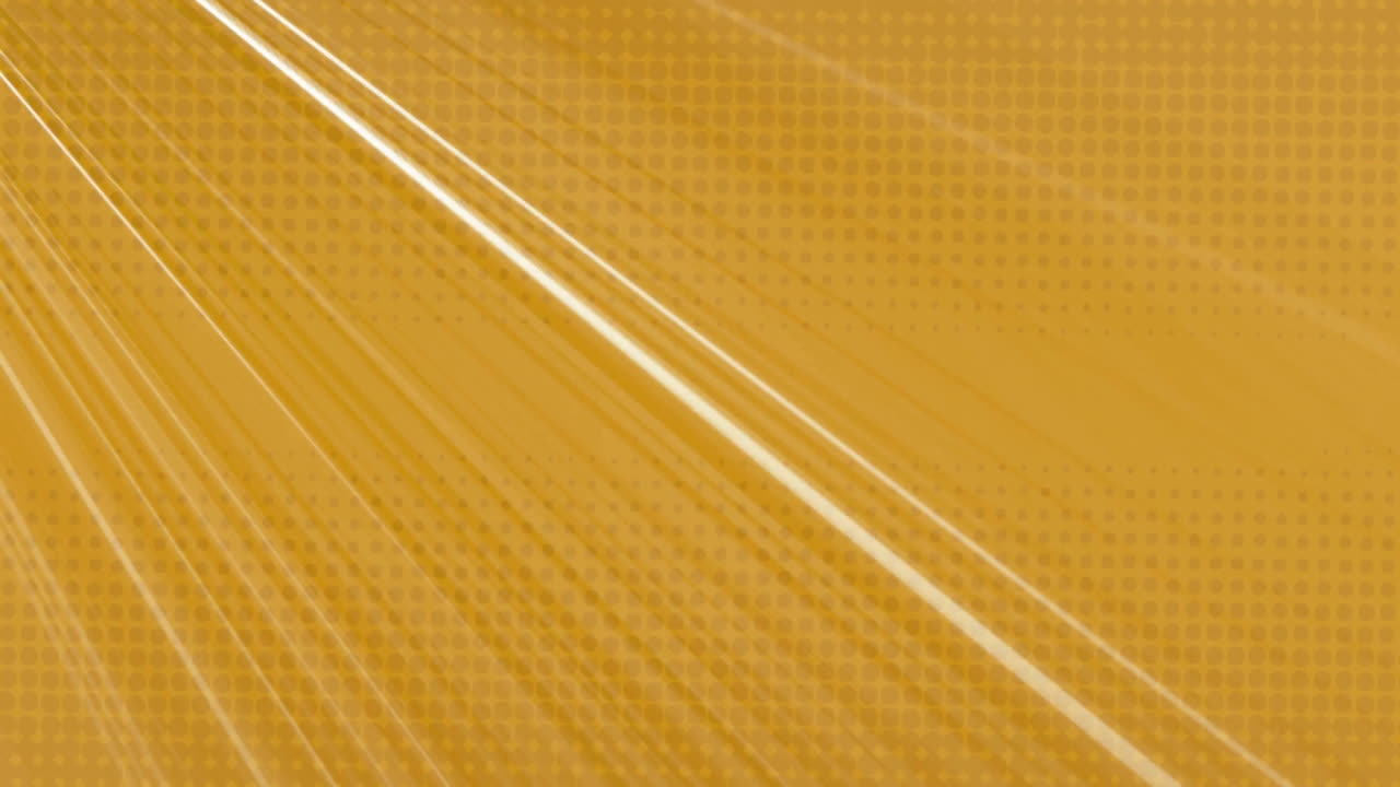 Animation of glowing light trails moving over yellow background