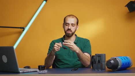 revisión de grabación de cable con tipo usb c