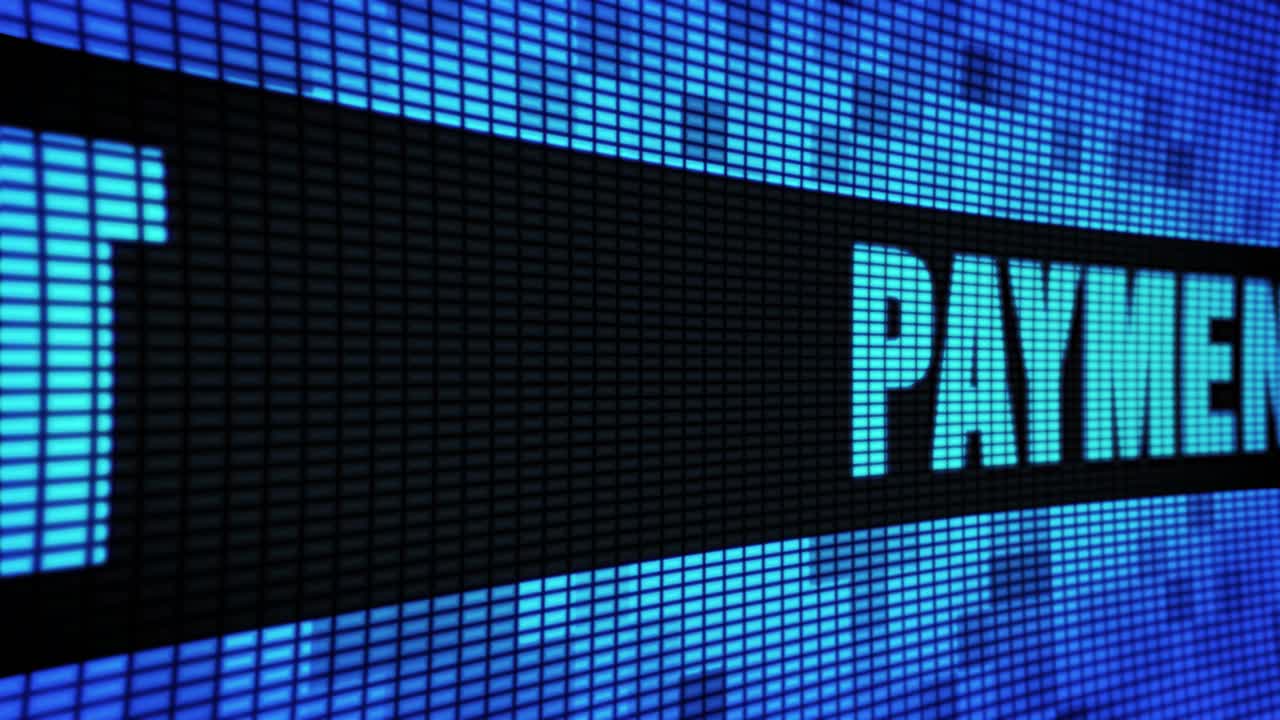 Payment Display on LED Screen