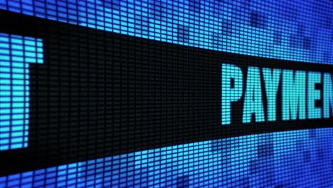 payment display on led screen