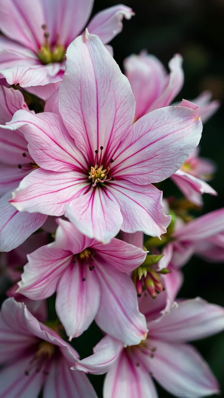 Primer plano de hermosas flores rosas