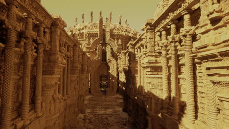 ancient temple ruins showcase intricate carvings in a historical site