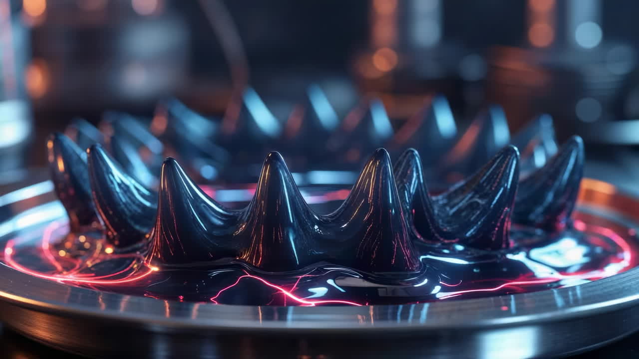 Ferrofluid Spikes Under Magnetic Field