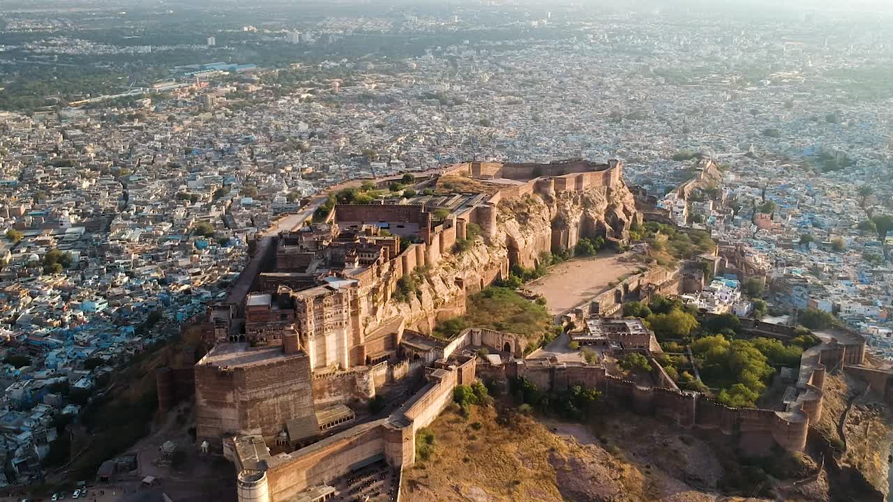 antena del fuerte de mehrangarh en jodhpur, rajasthan, india