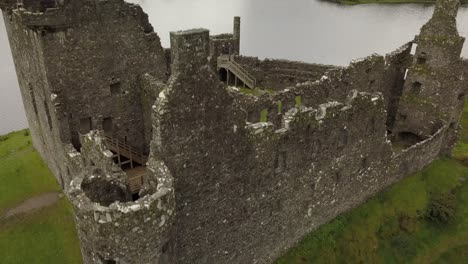 Side-by-drone-of-an-old-scottish-castle