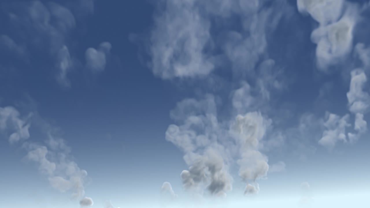 Blå sommerhimmel med timelapse af uendeligt loopende skyer, dramatiske hurtigtbevægende formationer