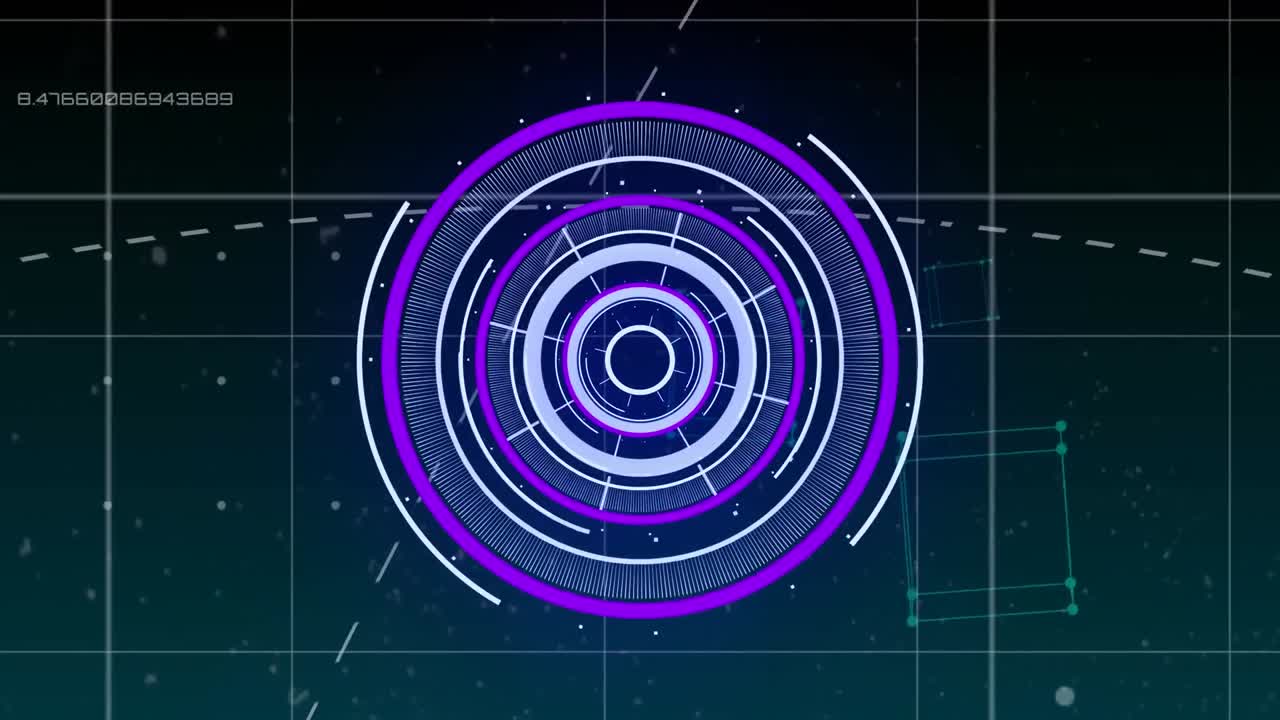 animación del escaneo del alcance sobre el procesamiento de datos