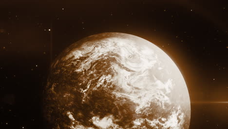 earth in sepia tone space view