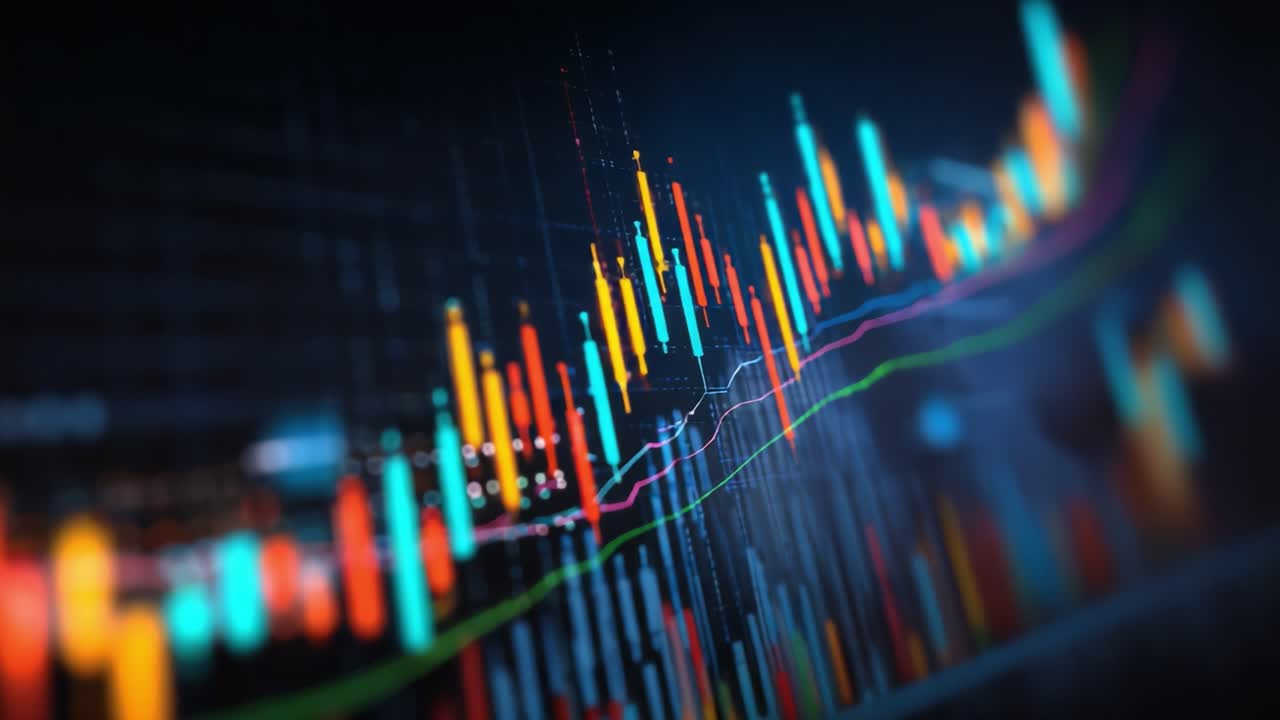 Dynamic Financial Data Visualization: Analyzing Market Trends Through Colorful Statistical Graphs and Engaging Line Charts Representing Price Movements