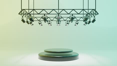 empty stage mockup with spotlights
