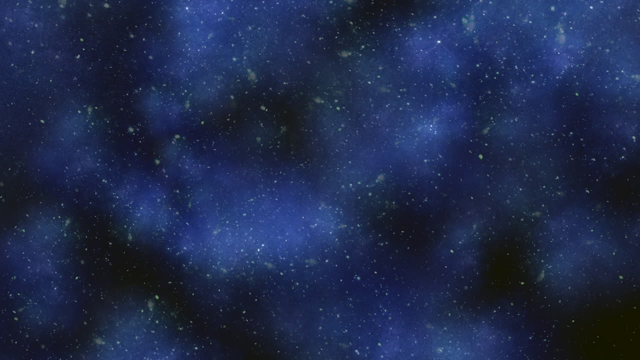 Starry night blue background with scattered white dots