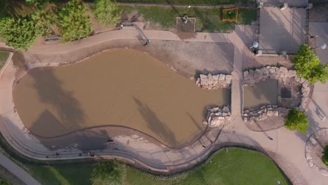 parque para perros a vista de pájaro