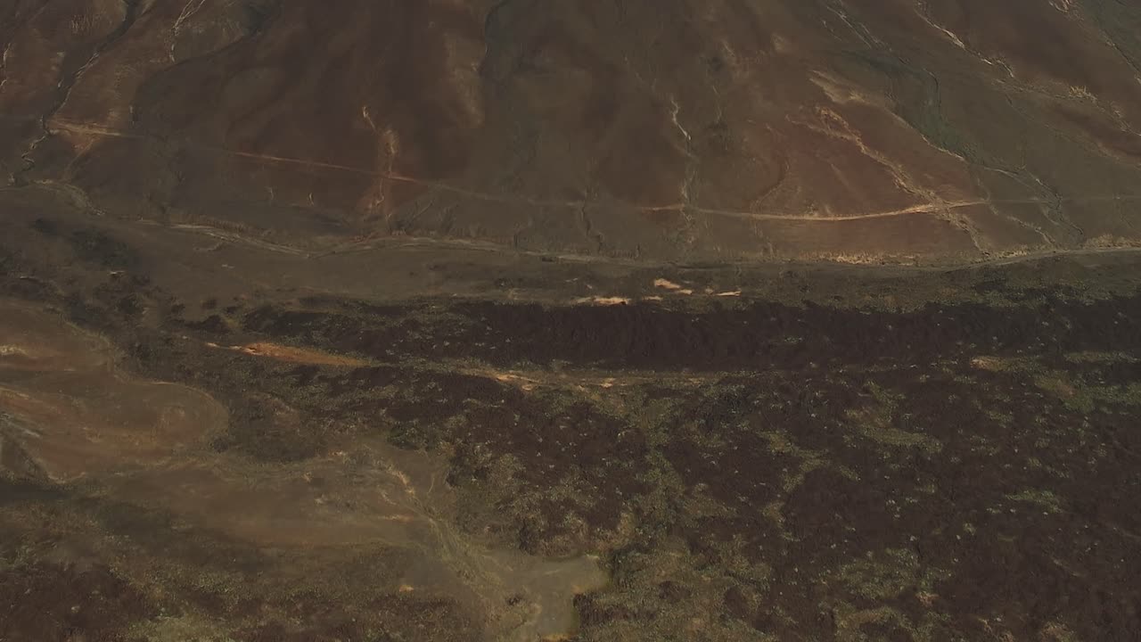 Texture di antichi campi di lava dall'alto