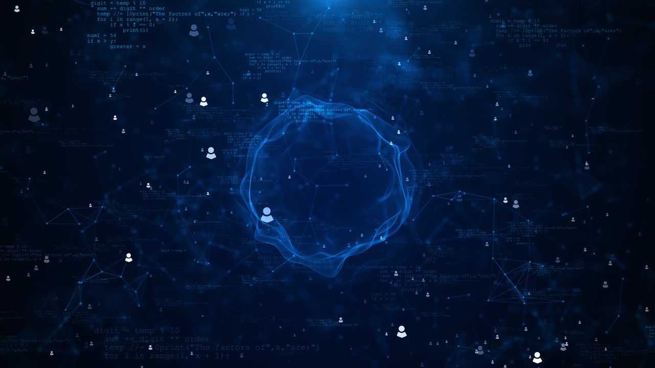 Technology network data connection digital data network and cyber security futuristic global network