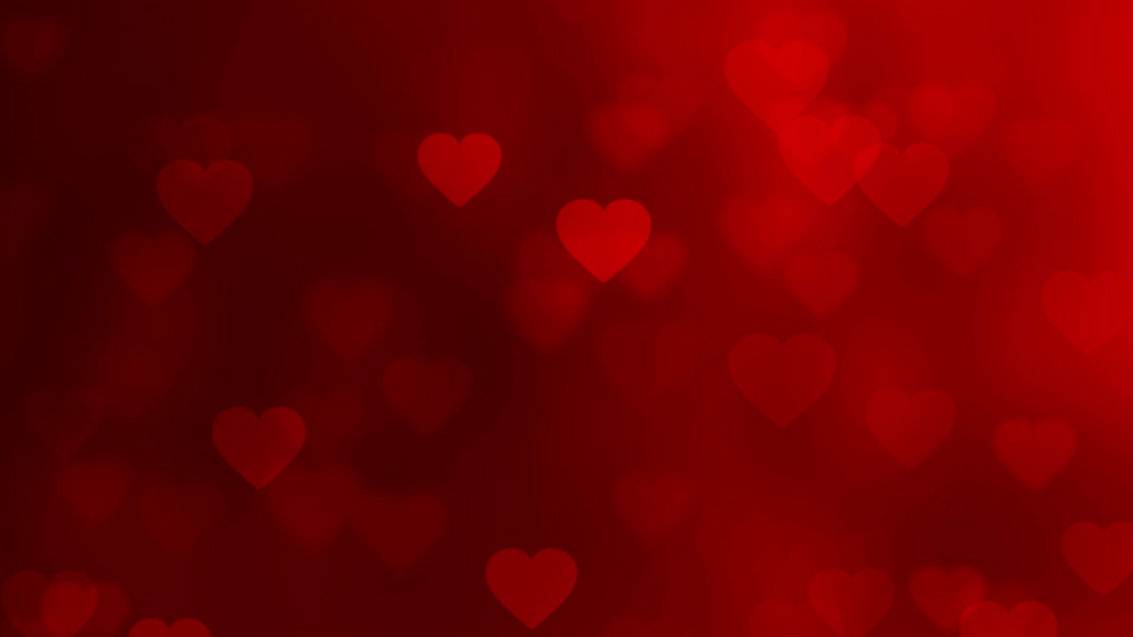 fondo de valentín abstracto con bokeh y corazones