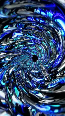 abstract blue metallic swirl vortex