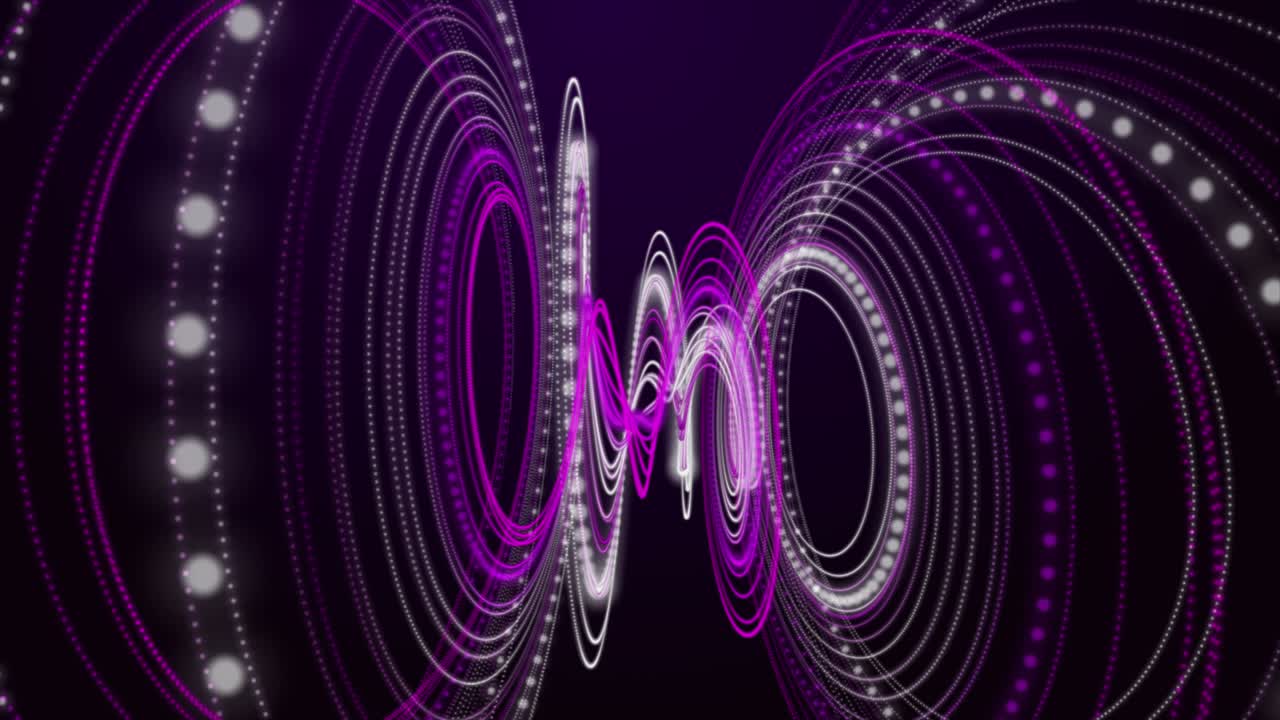 animación futurista con objeto de onda de rayas de partículas en cámara lenta, 4096x2304 bucle 4k