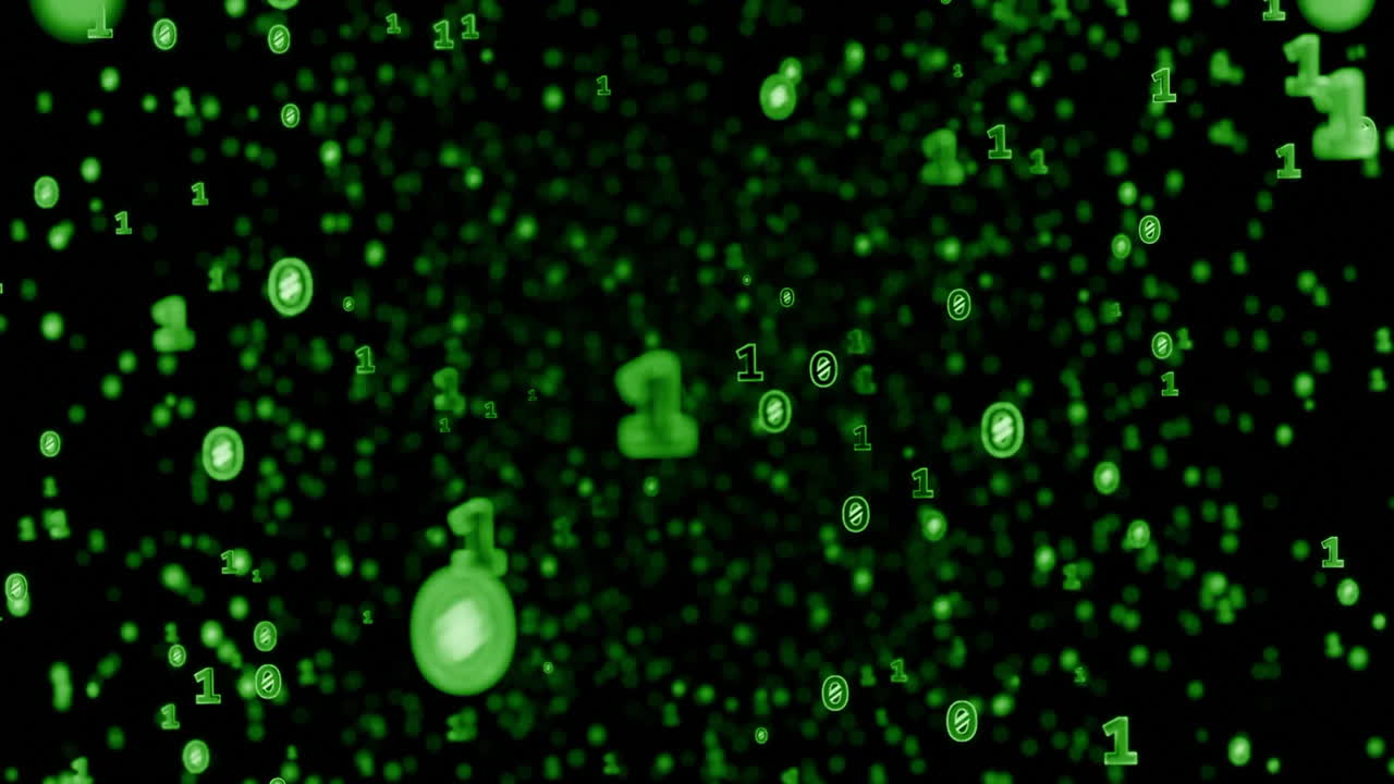 Abstract Green Number 1 Background