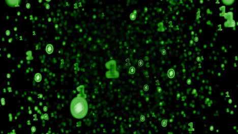 abstract green number 1 background