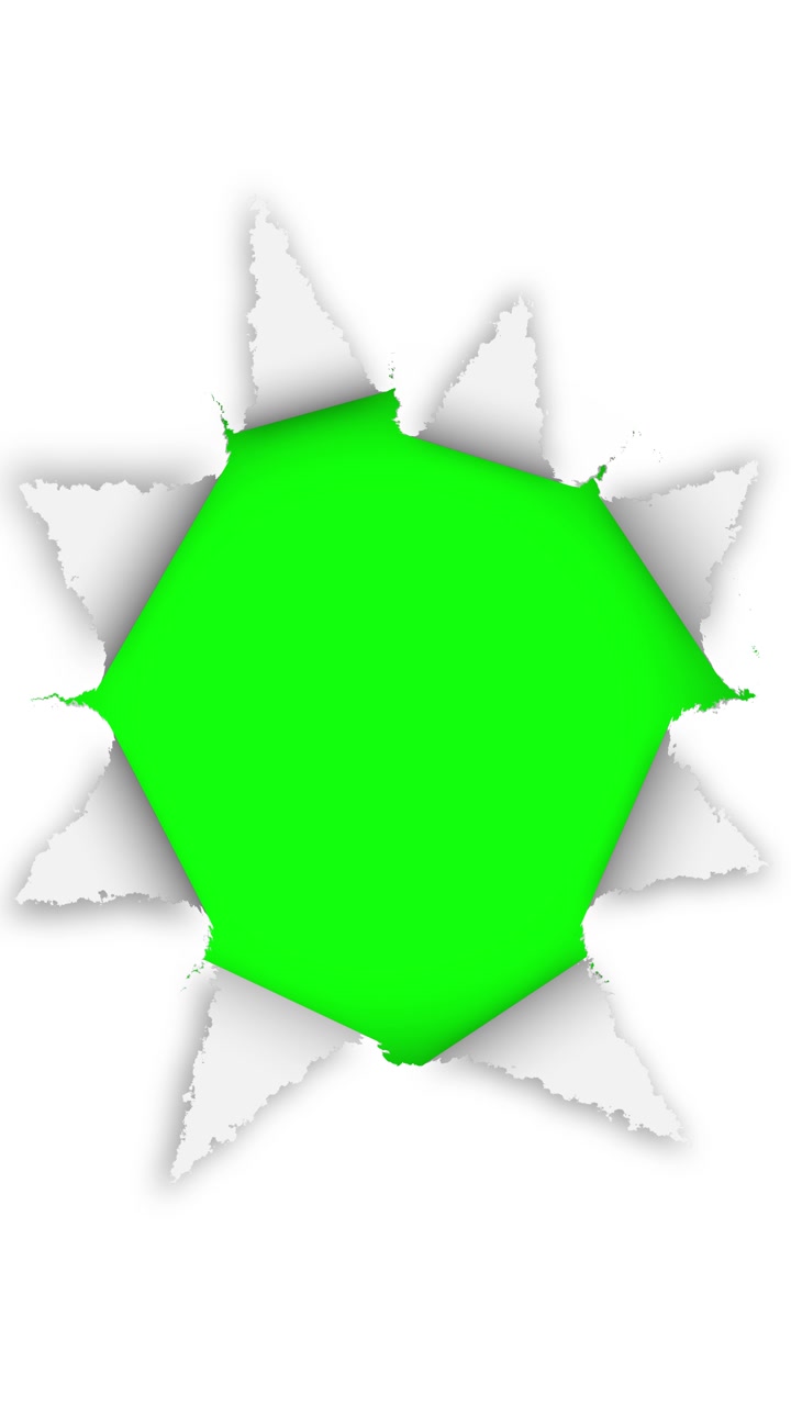 Hvidt papir der rives fra midten med folde- og udfoldningsovergange på ren alfamatte krøllet