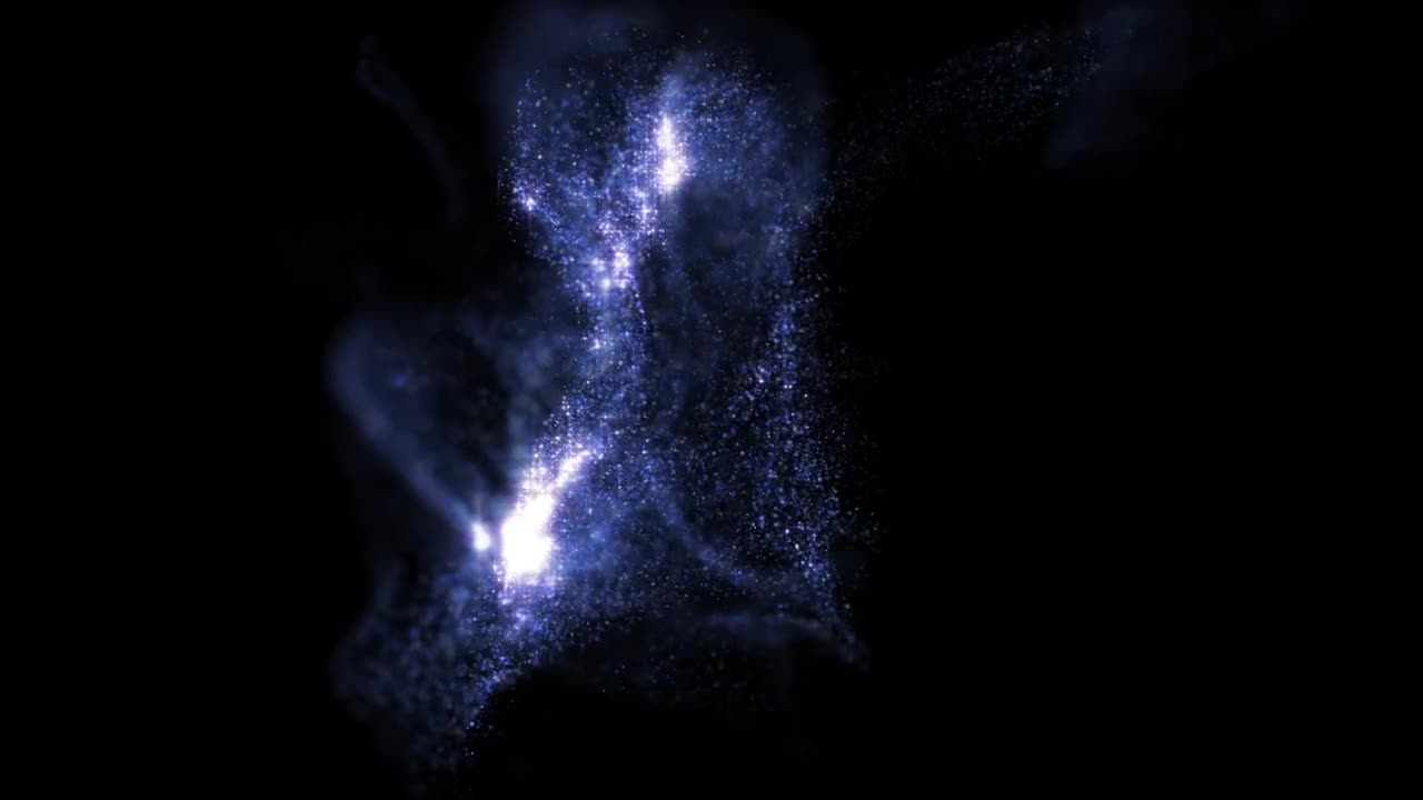 Christmas Blue Shine Particles Burst Element