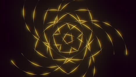 dynamic spiral with bright yellow glow - symbolizing movement, energy, and transformation