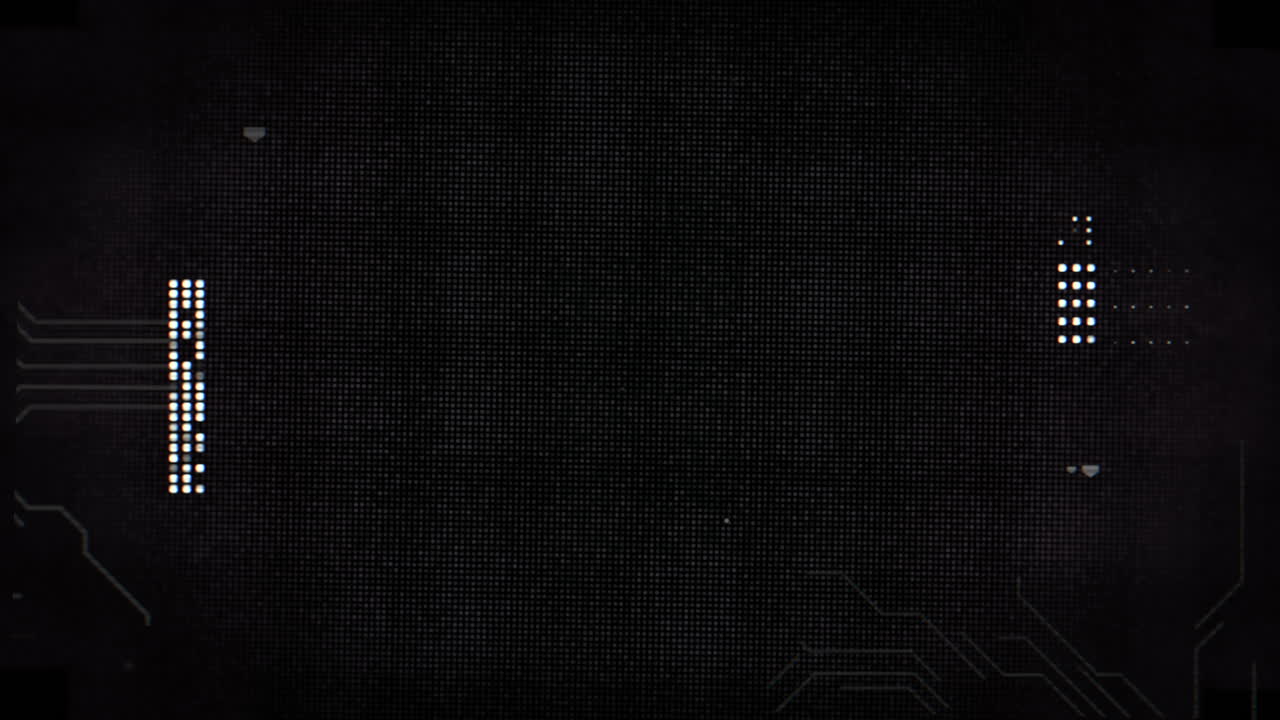 Cyberpunk digital screen with HUD elements