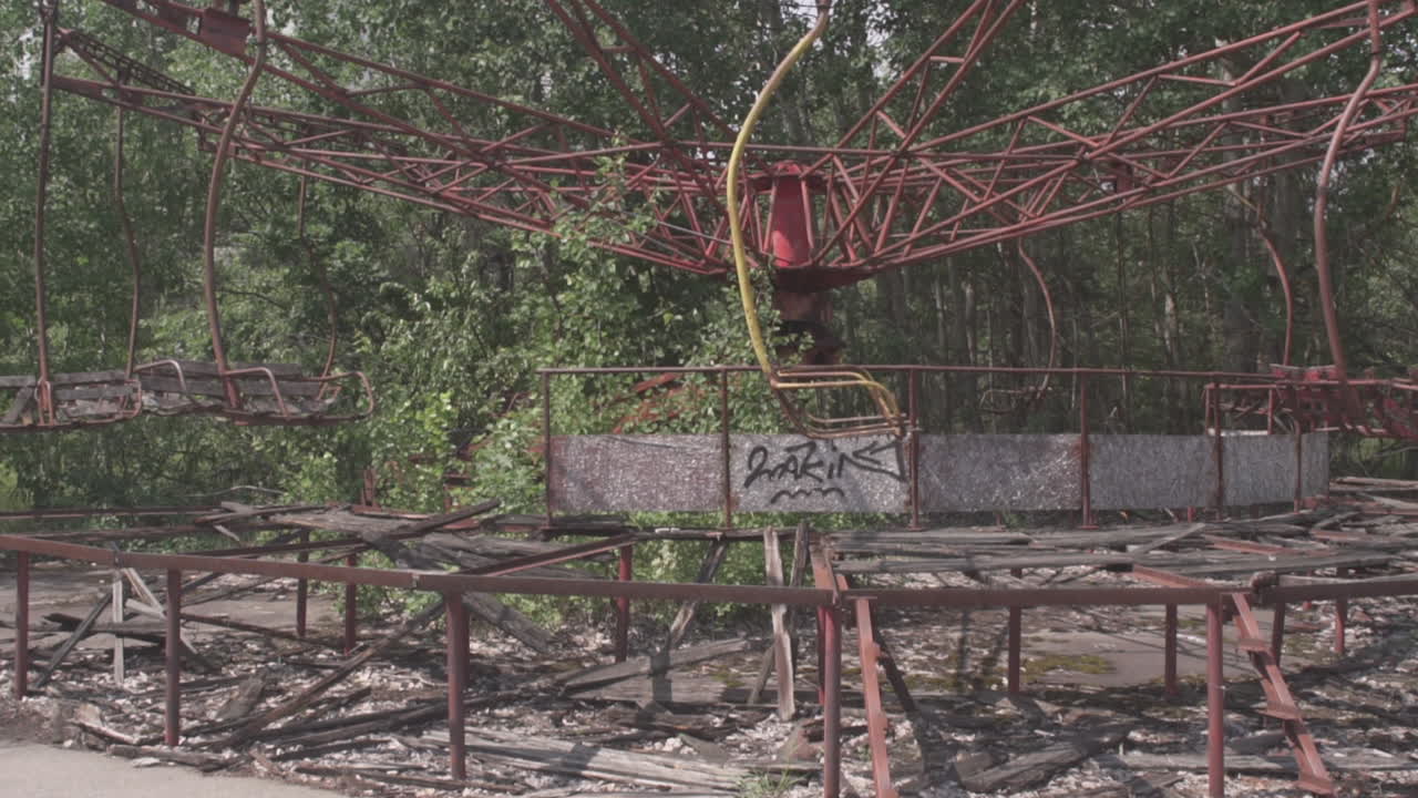 Shot of the abandoned radioactive city of Pripyat in the exclusion zone, near Chernobyl Powerplant, Ukraine.