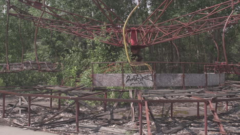 shot of the abandoned radioactive city of pripyat in the exclusion zone, near chernobyl powerplant, ukraine.