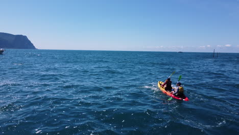 kayaking in the ocean