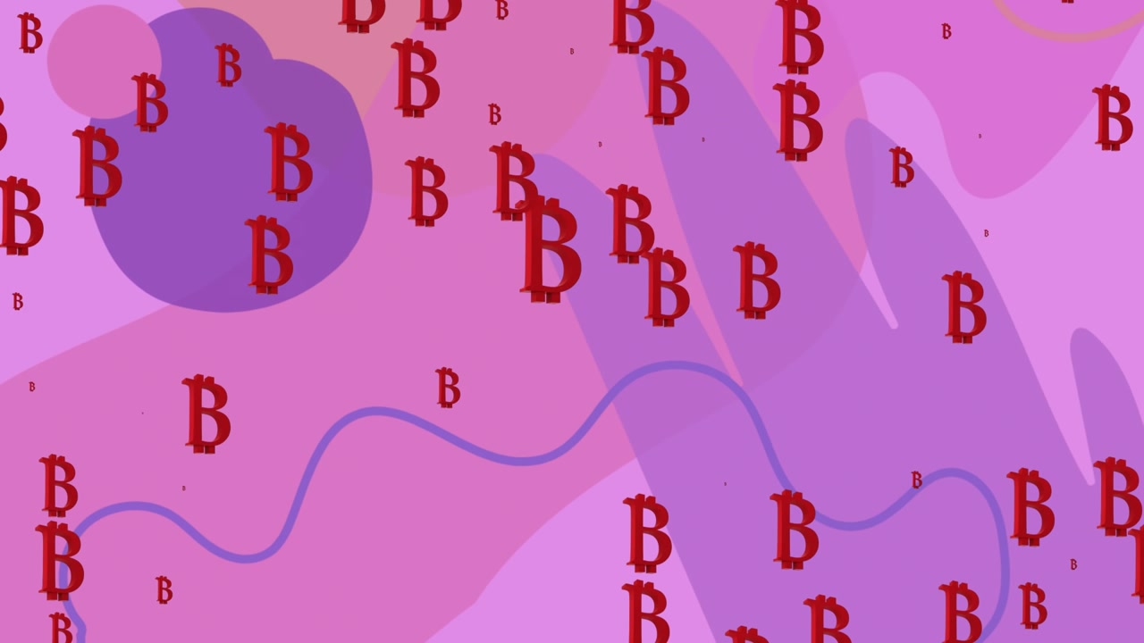 Animation of mathematical equations on pink background