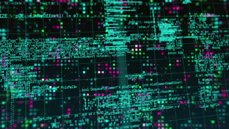 animación de codificación binaria y procesamiento de datos