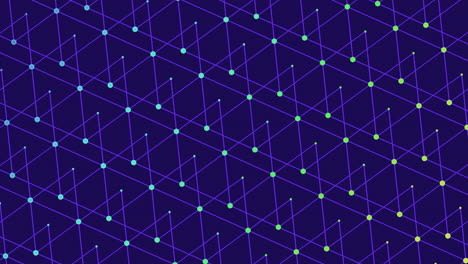 motion purple big triangles pattern with neon dots