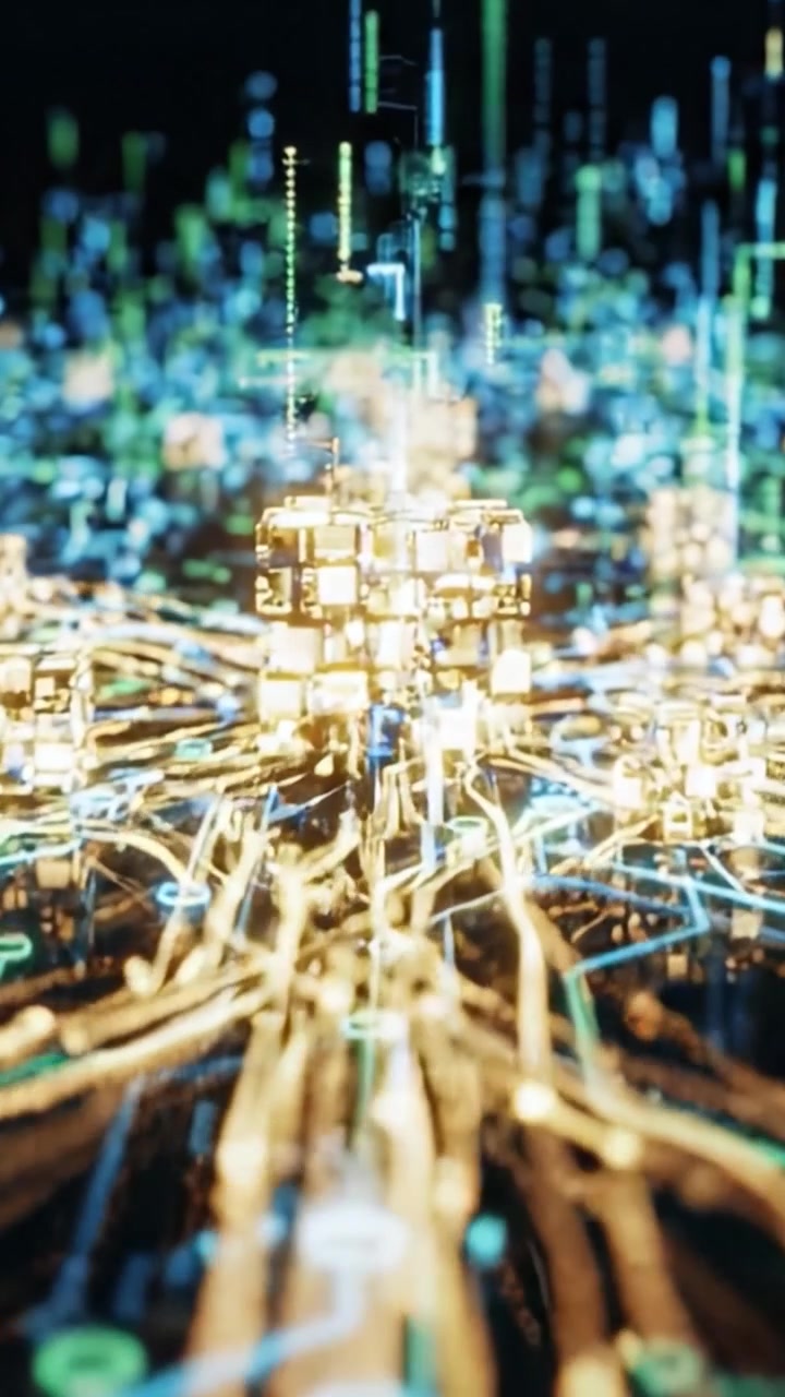 Exploring the Intricate Visuals of Digital Networks: A Journey Through Neon Circuitry and Interconnected Data Streams in Advanced Technology Environments