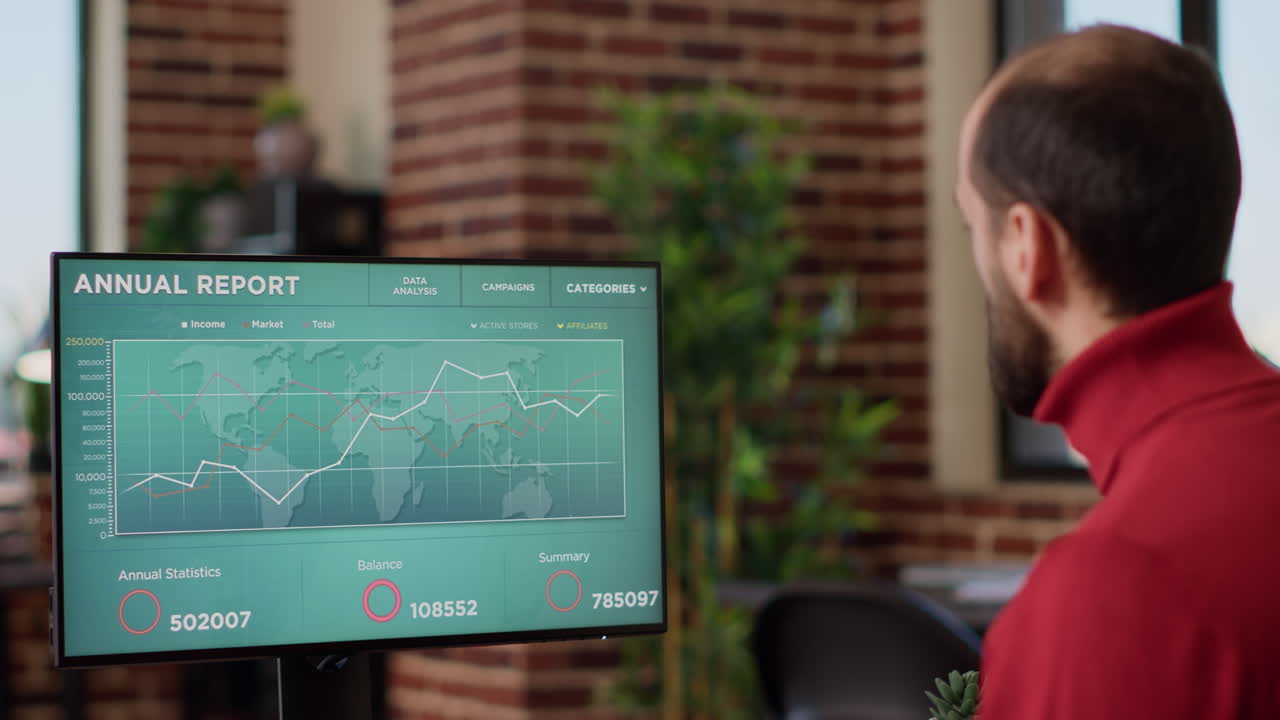 Hedge fund trader analyzing stock market exchange on computer