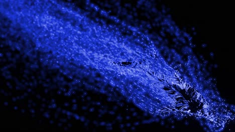 abstract blue particle stream