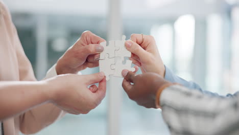 teamwork and collaboration through connecting puzzle pieces