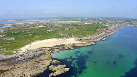 Beach-at-Kilkieran-Bay,-Ardmore,-Connemara,-County-Galway,-Ireland,-July-2021