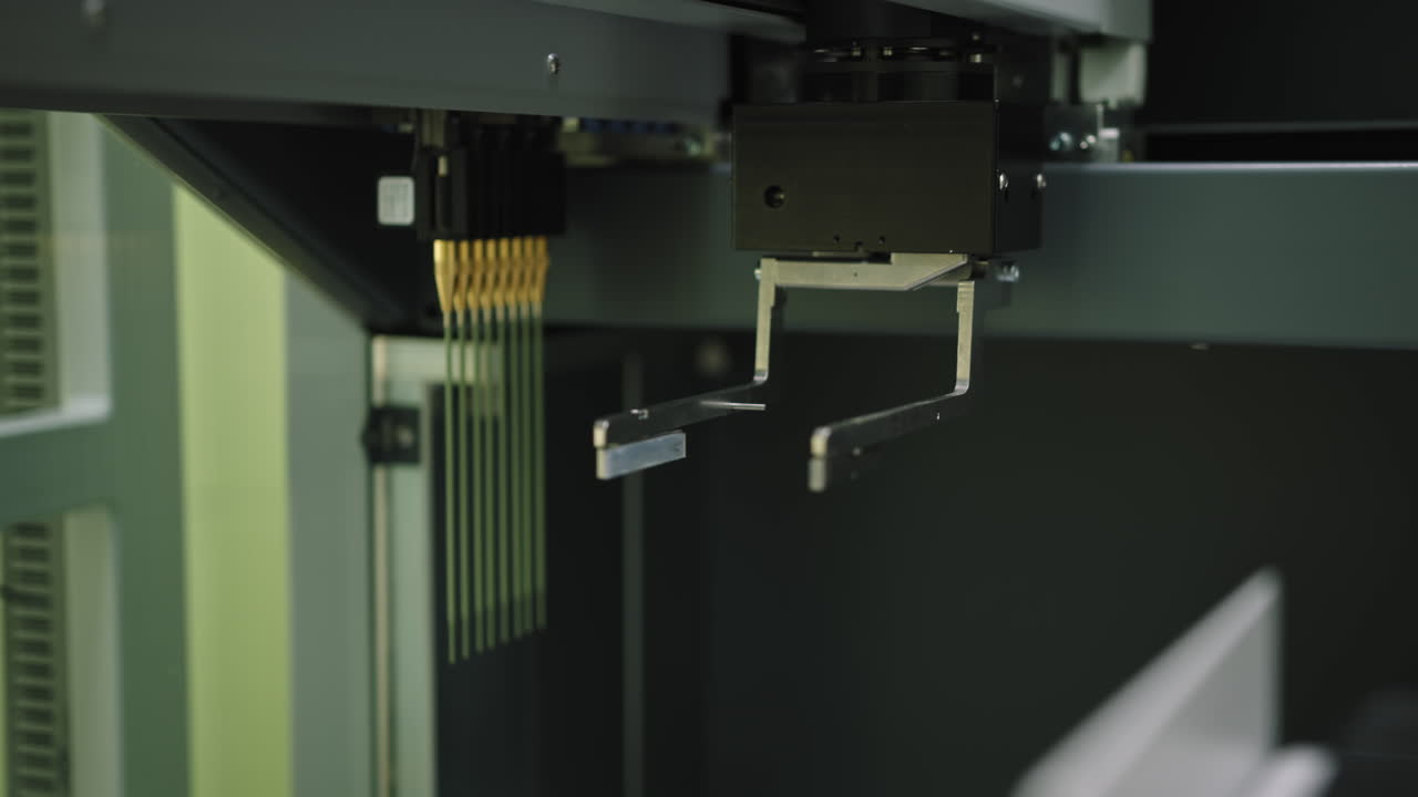 Industrial robot arm closeup