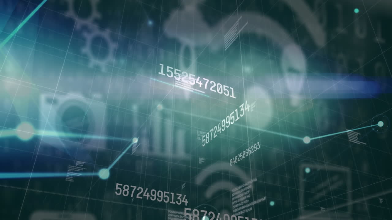 Animation of numbers changing over network of connections