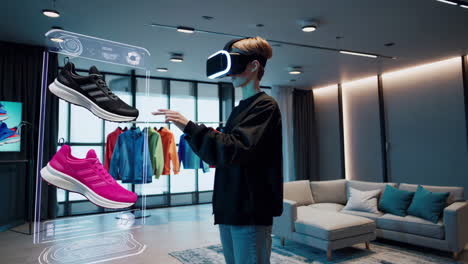 vr shopping experience of shoes and clothes