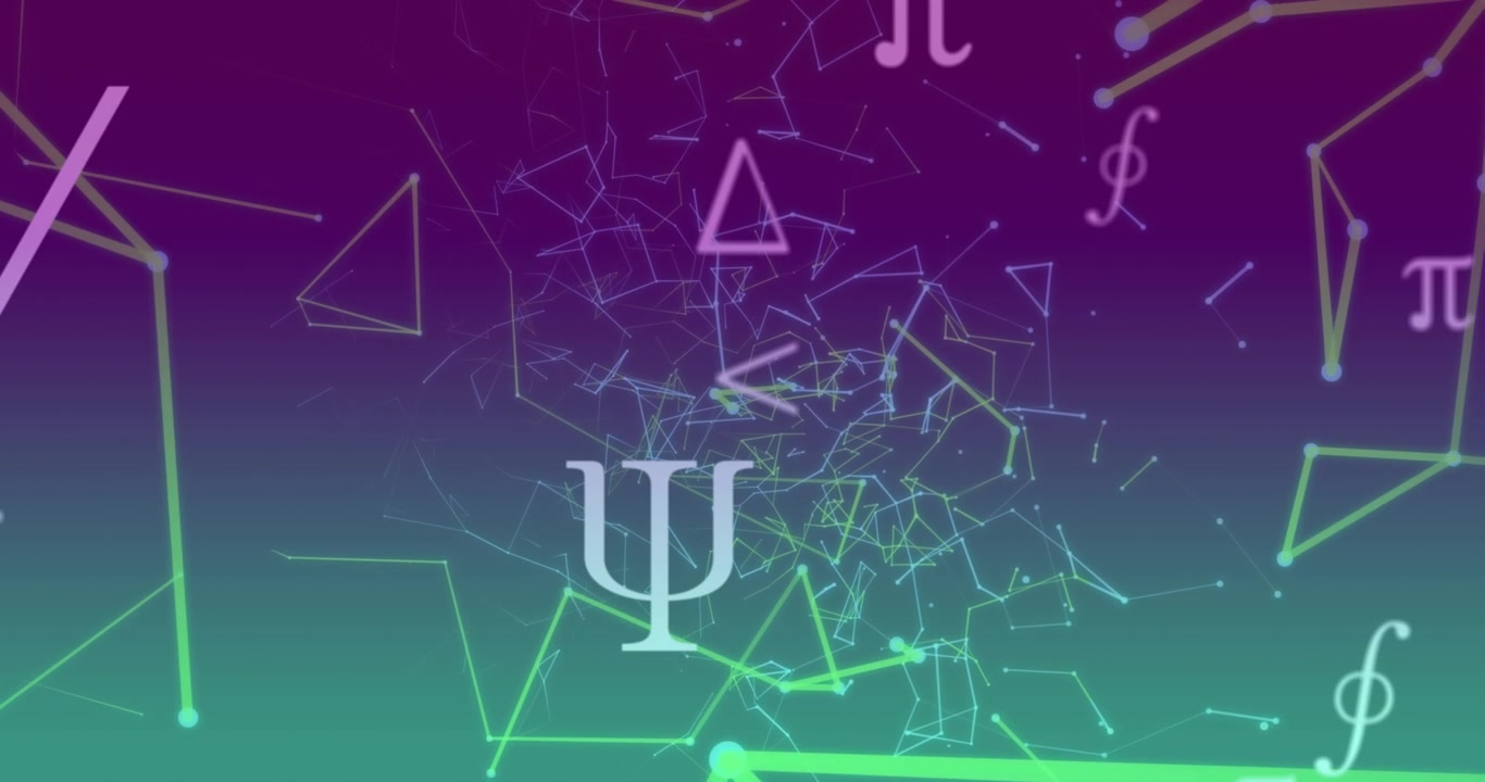 Animation of network of connections with icons over city drawing