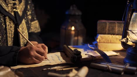 writing in arabic. pen, writing, ink in historical times.