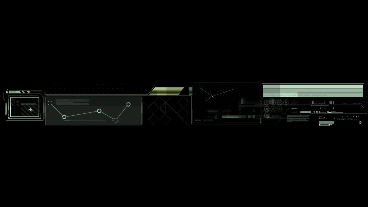 Animated HUD FUI Elements with Data Display